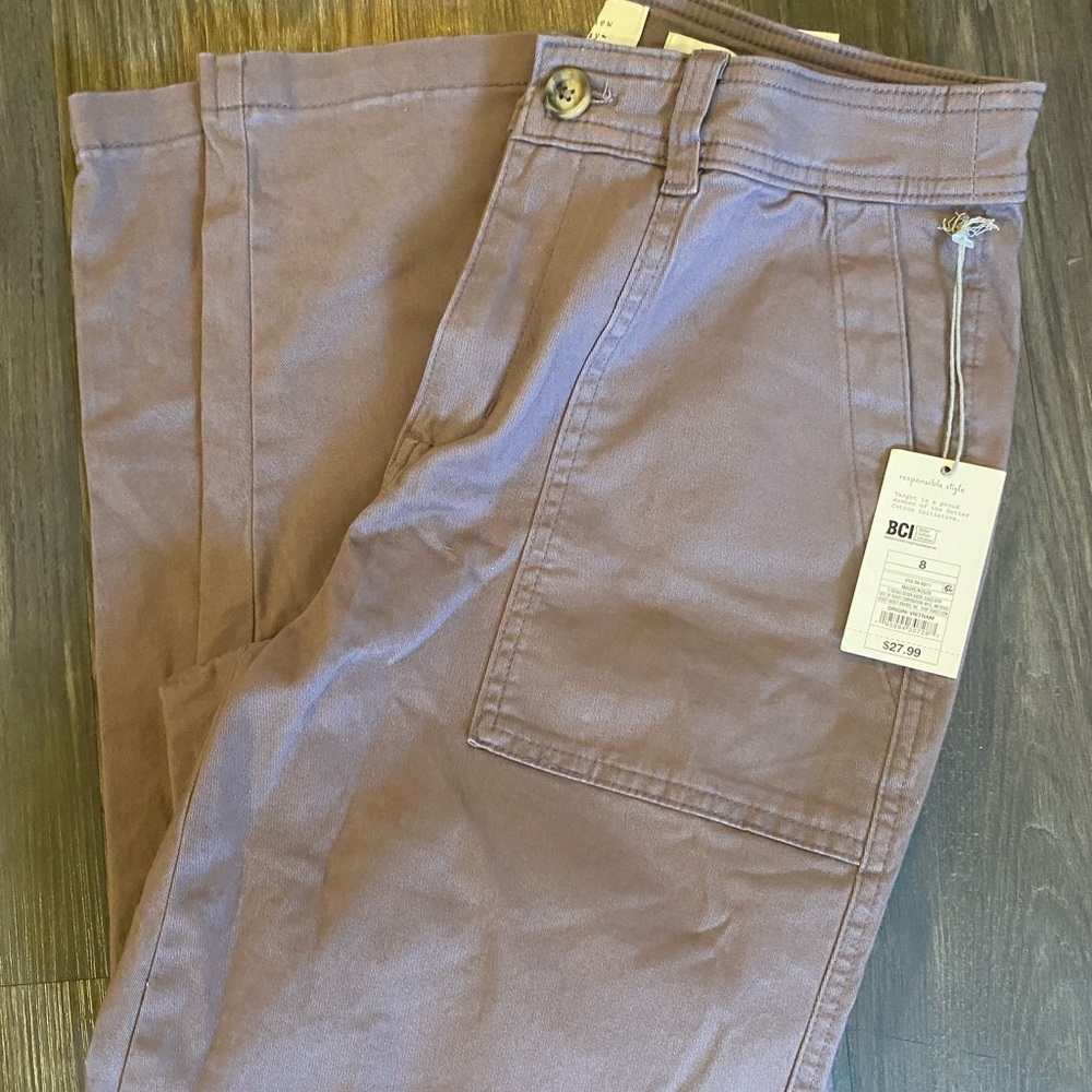 Mauve high rise stretch pants
